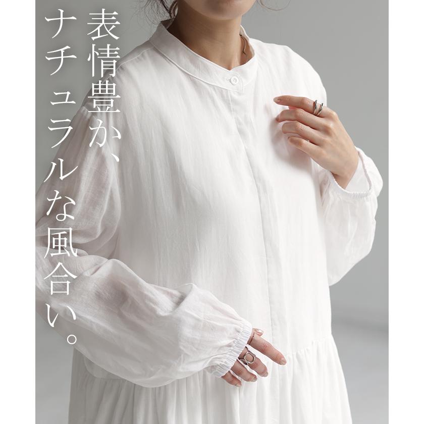 ワンピース ナチュラル 綿100％ ロング シャツワンピース シャツ レディース ロングワンピース ロングワンピ | HUG.U | 07