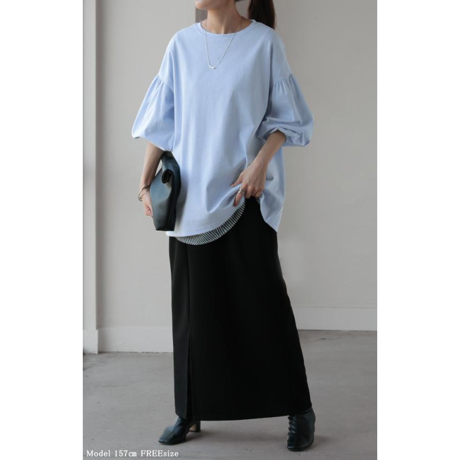 HUG.U（ハグユー） Tシャツ ぽわん袖 ロンT トップス ティーシャツ