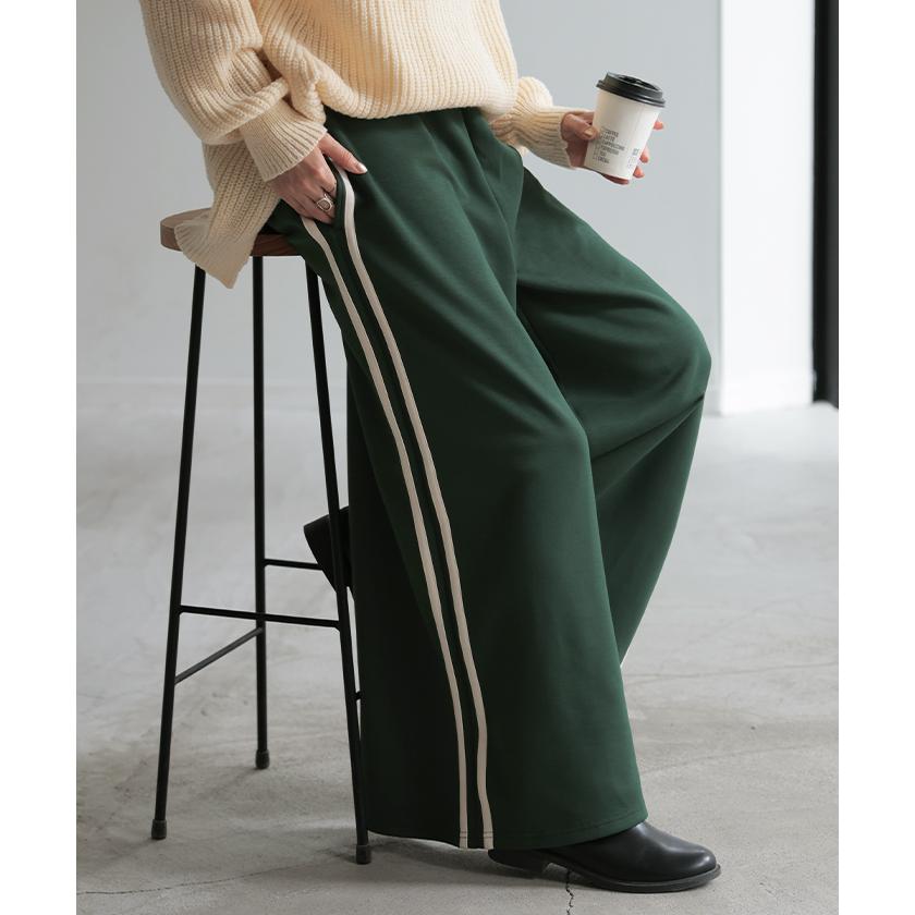 パンツ レディース ワイドパンツ トラックパンツ カラーパンツ ワイドパンツ ロング ウエストゴム 太い | HUG.U | 11