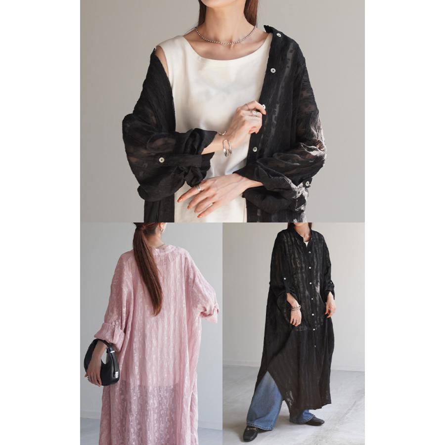 HUG.U ワンピース プリーツ ロング シャツワンピース シャツ