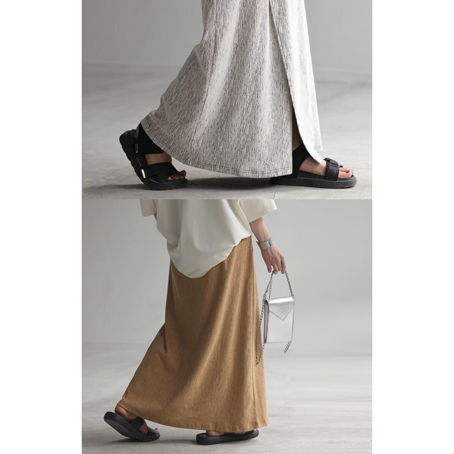 スカート タイトスカート ストレッチ レディース ボトムス 無地 ナロースカート 伸縮性 ウエストゴム | HUG.U | 12