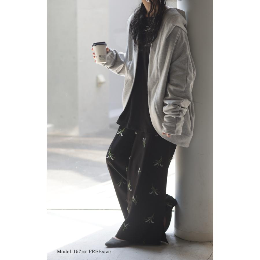 パーカー カーディガン レディース 変形 カーデ ボレロ スウェット トップス ドルマン チュニック ロング 長袖 ケープ アウター ライトアウター | HUG.U | 23