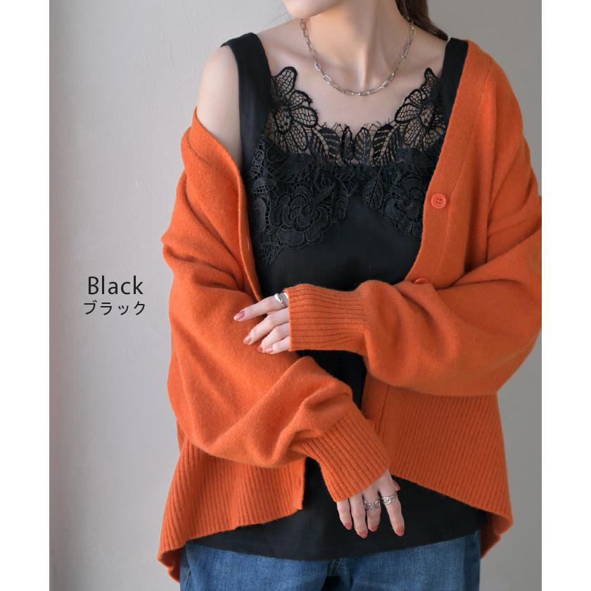タンクトップ インナー カップ付き レース レディース ブラトップ パット付き トップス カットソー 厚手 花柄 ノースリーブ | HUG.U | 16