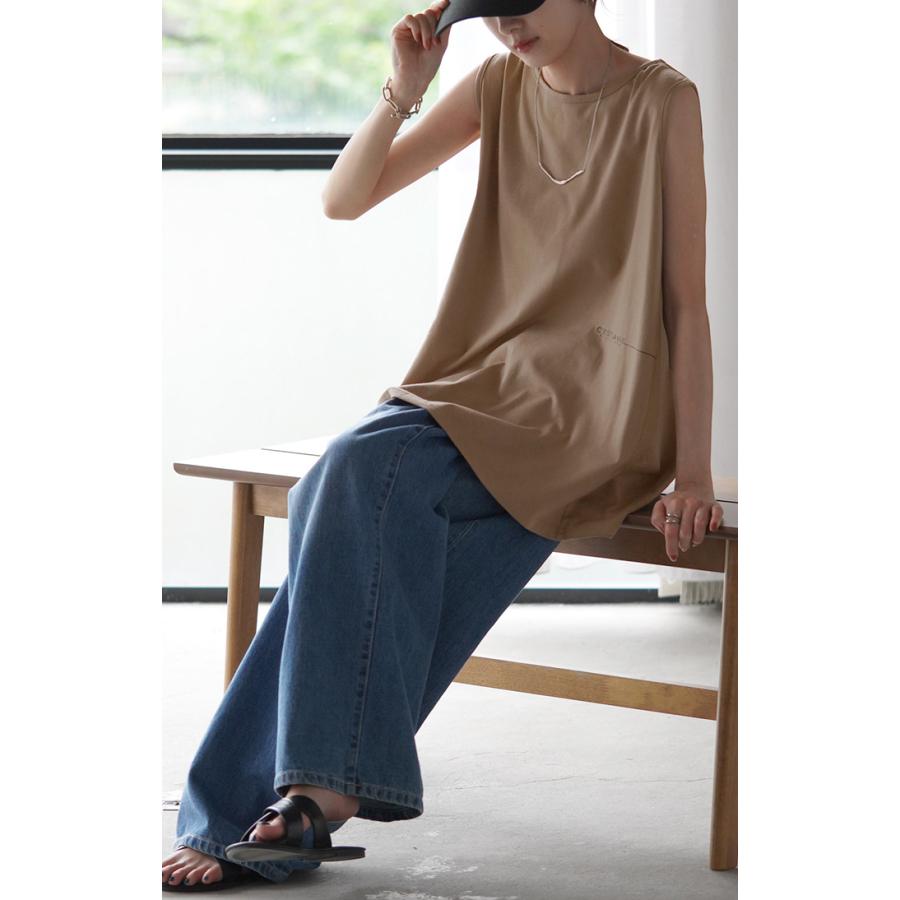 HUG.U（ハグユー） タンクトップ ロゴ プリント レディース チュニック