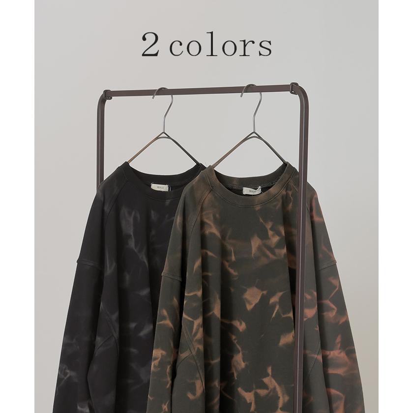 スウェット 別売り セットアップ可 レディース 柄 チュニック トップス ロング トレーナー オーバー プルオーバー | HUG.U | 13