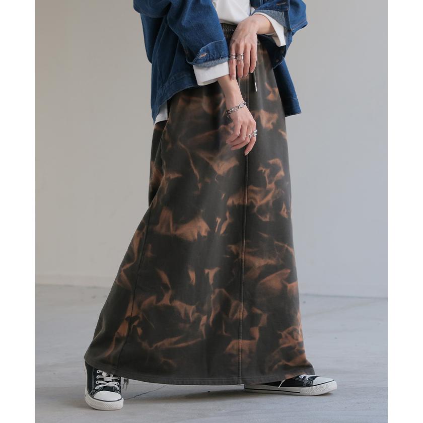 スカート 別売り セットアップ可 スウェット 柄 スウェットスカート 柄スカート Aライン レディース ロング ロングスカート | HUG.U | 06