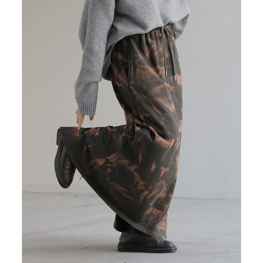 スカート 別売り セットアップ可 スウェット 柄 スウェットスカート 柄スカート Aライン レディース ロング ロングスカート | HUG.U | 10