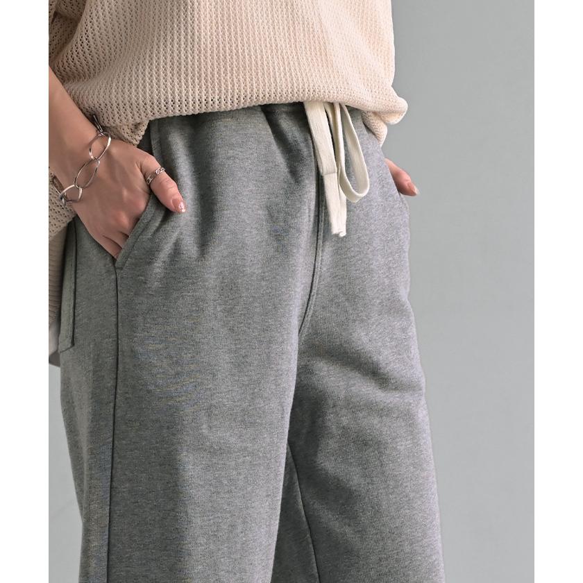 パンツ 綿100% スウェットパンツ レディース 厚手 スウェット ワイド ワイドパンツ ロング ロングパンツ | HUG.U | 22