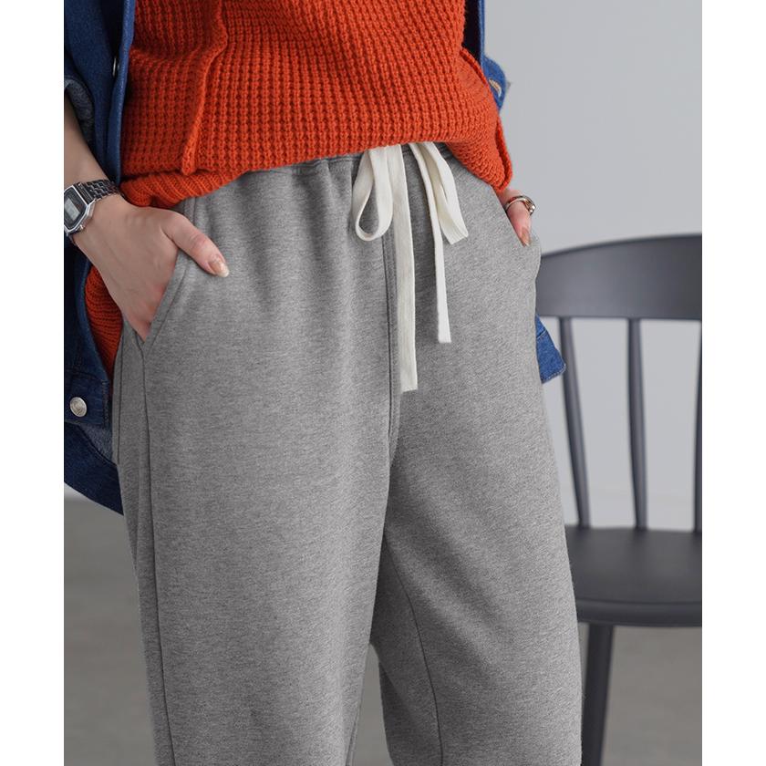 パンツ 綿100% スウェットパンツ レディース 厚手 スウェット ワイド ワイドパンツ ロング ロングパンツ | HUG.U | 22
