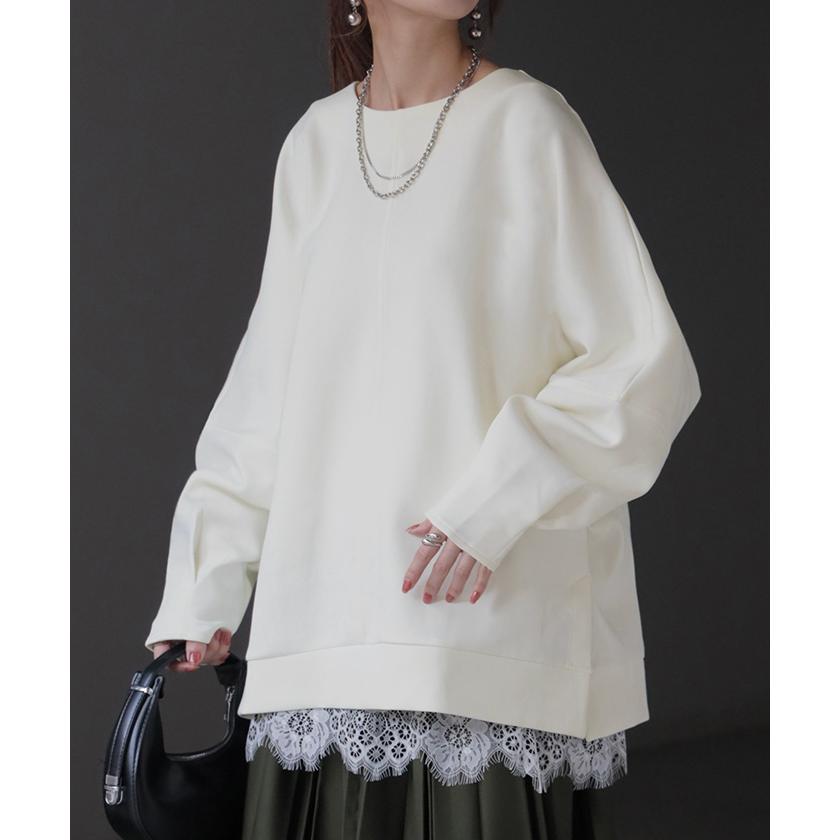 HUG.U トップス ダンボール ニット ドルマン レディース 長袖 無地