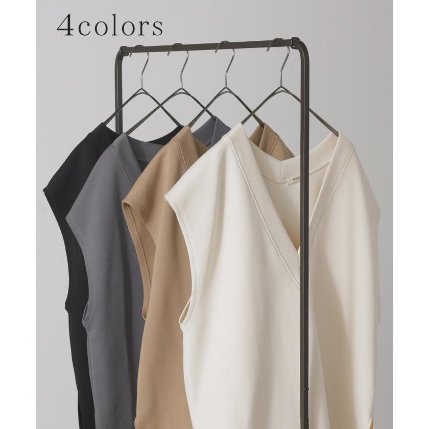 ベスト ニット レディース チュニック レイヤー レイヤード トップス セーター ロング 深vネック 重ね着 | HUG.U | 14