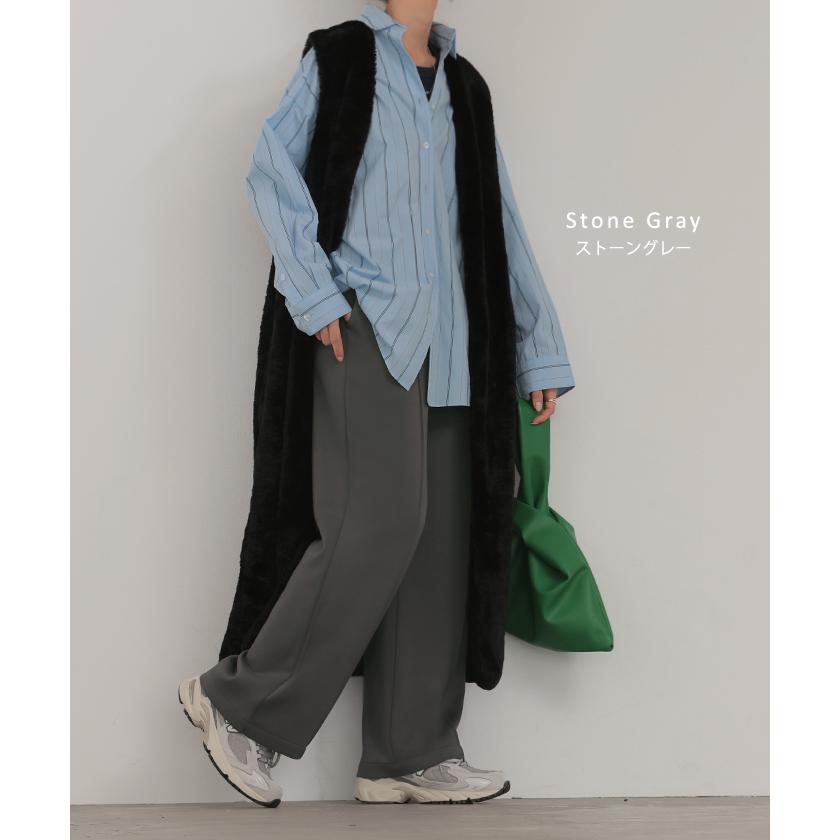 パンツ ワイド 選べる 丈 レディース ワイドパンツ ロング ロングパンツ カラーパンツ スラックス 体型カバー ボトムス ボトム ストレート ズボン ゆったり | HUG.U | 24