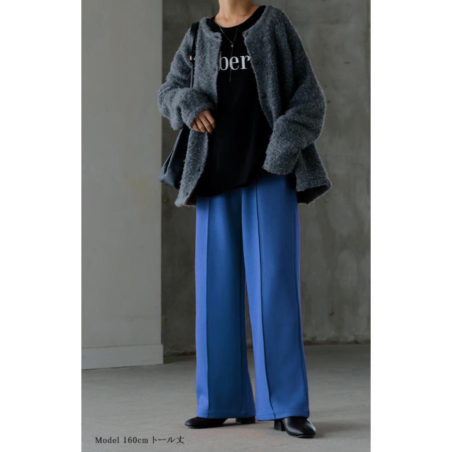 パンツ ワイド 選べる 丈 レディース ワイドパンツ ロング ロングパンツ カラーパンツ スラックス 体型カバー ボトムス ボトム ストレート ズボン ゆったり | HUG.U | 13