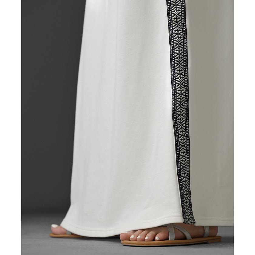 スカート 別売り セットアップ可 スウェット 刺繍 スウェットスカート ラインスカート Aライン レディース ロング | HUG.U | 11