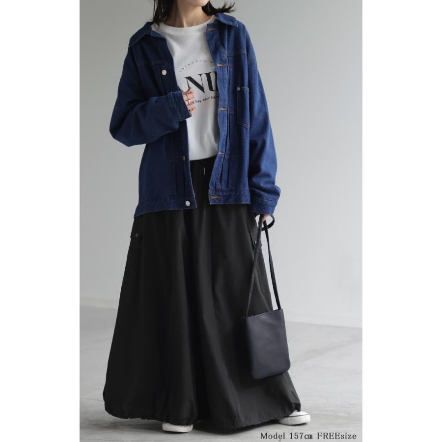 スカート 撥水 ロング レディース ボトムス カーゴ 長い ロングスカート ウエストゴム ミリタリー | HUG.U | 09