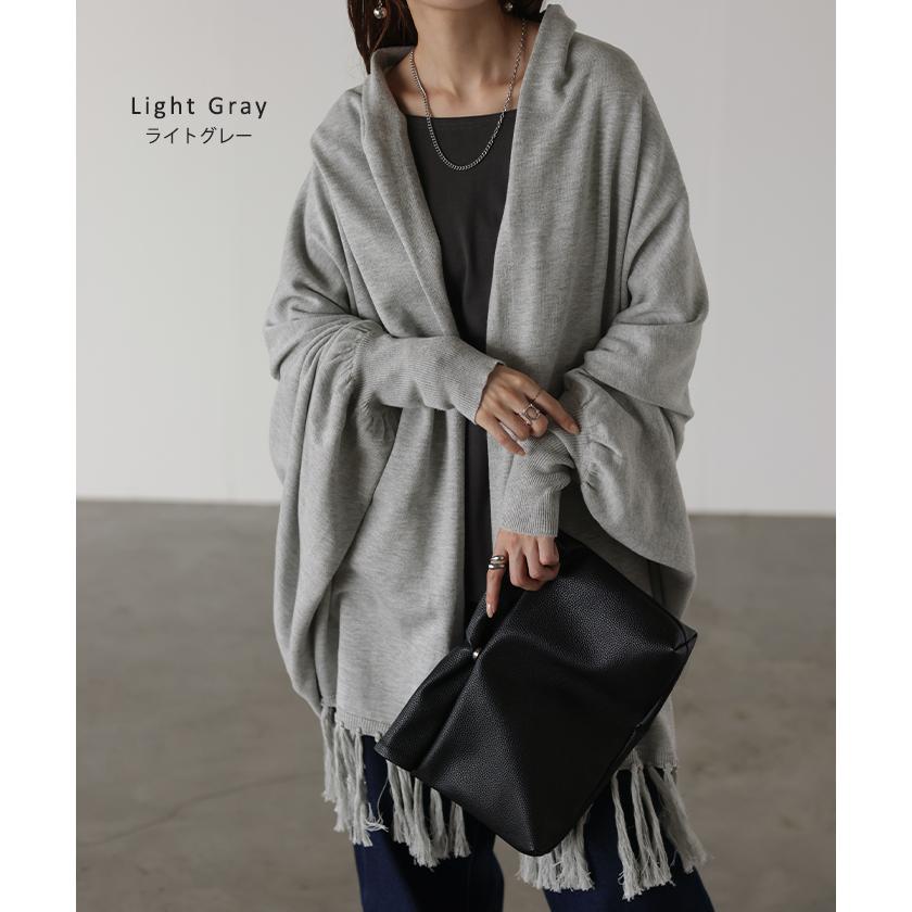 HUG.U カーディガン レディース アウター 大判ストール 大判