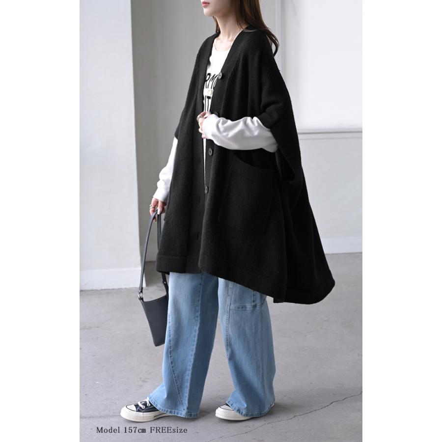 HUG.U（ハグユー） カーディガン ポンチョ ロング レディース トップス