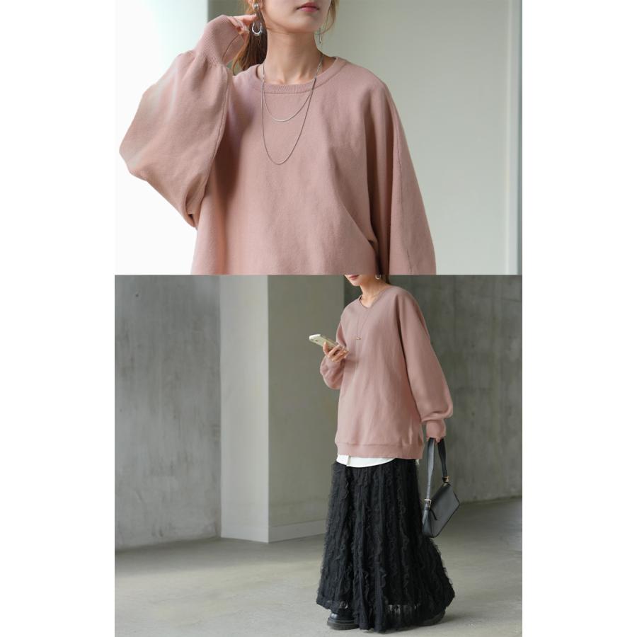 ニット レディース トップス ドルマン ドルマンスリーブ コクーン 体型カバー Vネック ハイネック クルーネック | HUG.U | 28