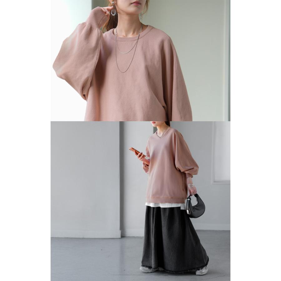 ニット レディース トップス ドルマン ドルマンスリーブ コクーン 体型カバー Vネック ハイネック クルーネック | HUG.U | 28