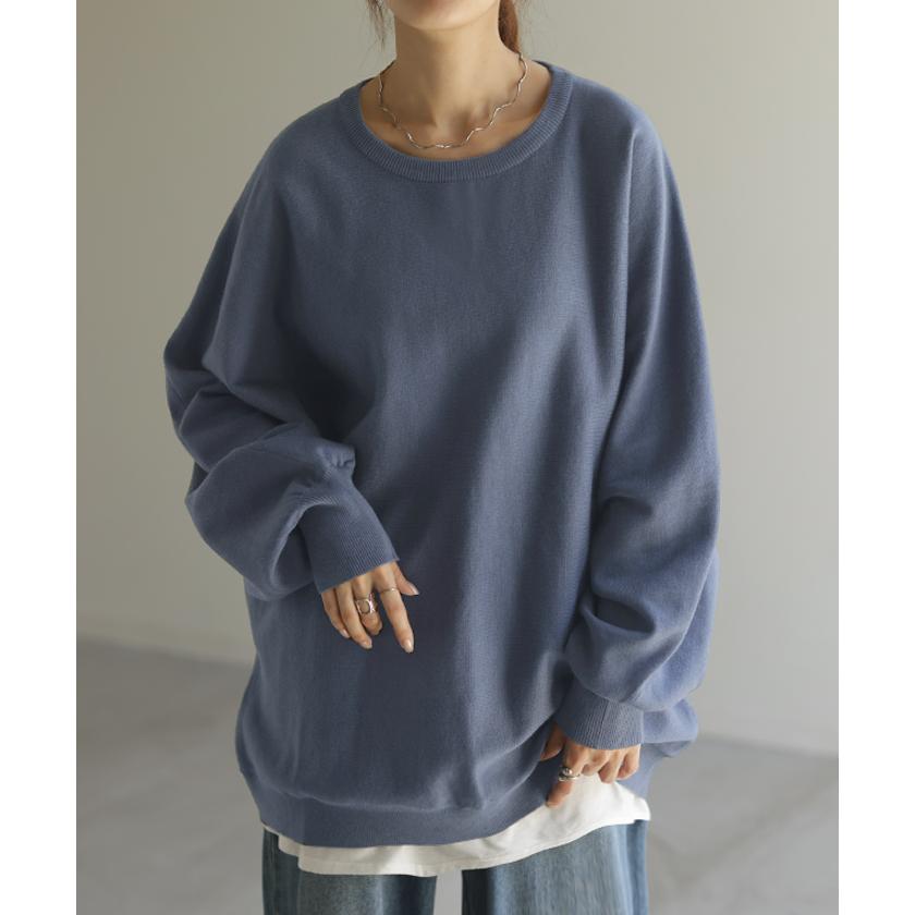 ニット レディース トップス ドルマン ドルマンスリーブ コクーン 体型カバー Vネック ハイネック クルーネック | HUG.U | 16