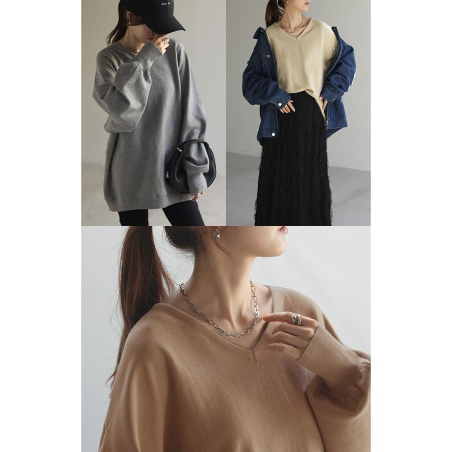 ニット レディース トップス ドルマン ドルマンスリーブ コクーン 体型カバー Vネック ハイネック クルーネック | HUG.U | 20