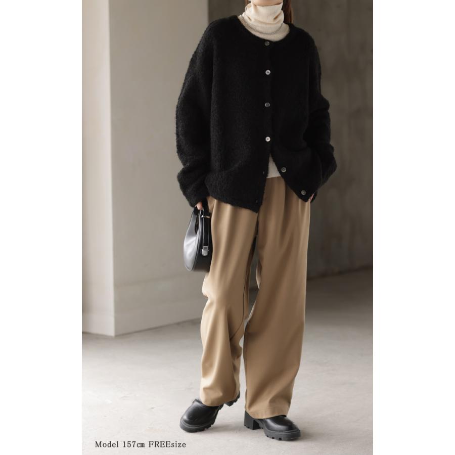 カーディガン ニット レディース セーター トップス 長袖 カーデ ニットカーディガン ロングカーデ ブークレニット | HUG.U | 09