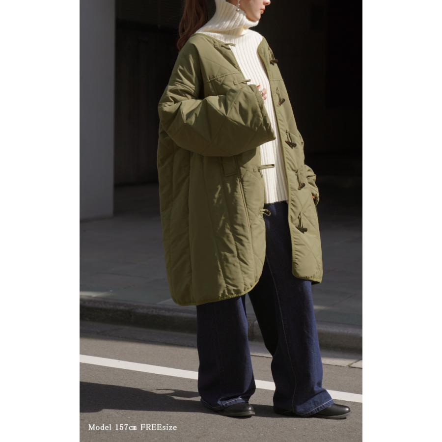 コート キルティング 軽量 中綿 レディース アウター ロング ロングコート キルティングコート オーバー | HUG.U | 19