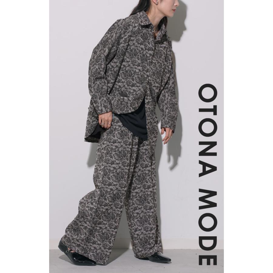 パンツ 別売り セットアップ可 ワイド ジャガード レディース ロング ワイドパンツ 太い ガウチョ ガウチョパンツ ズボン ずぼん | HUG.U | 10