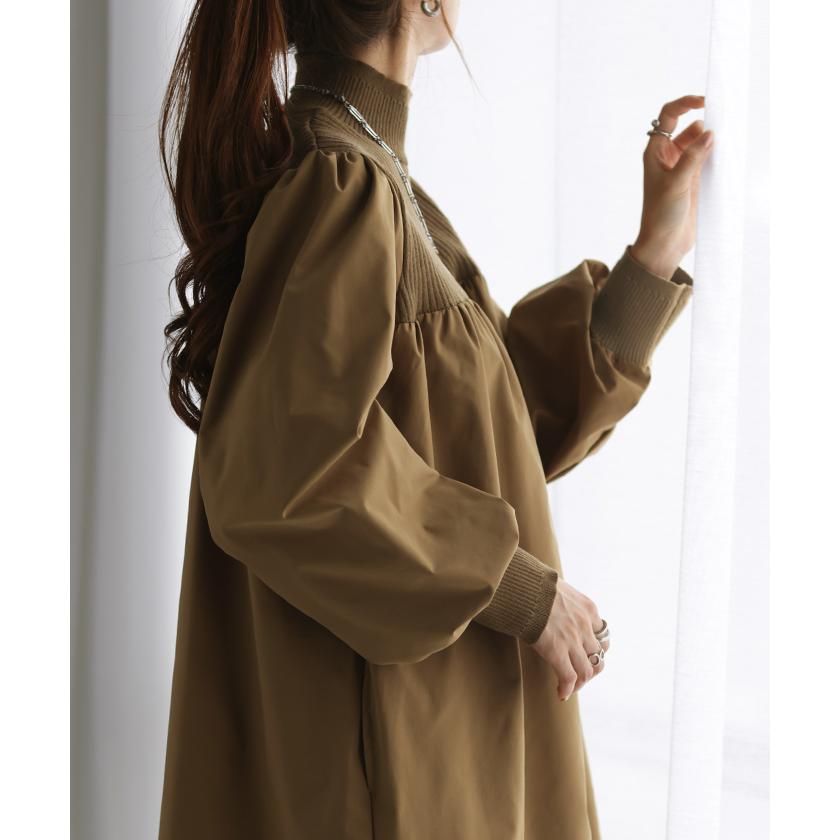 HUG.U（ハグユー） ニット チュニック ドッキング トップス プル