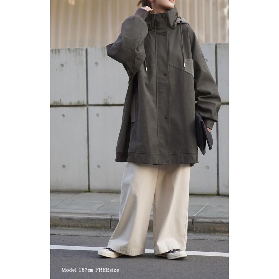 HUG.U ジャケット 2way レザー 風 レディース アウター ダブル