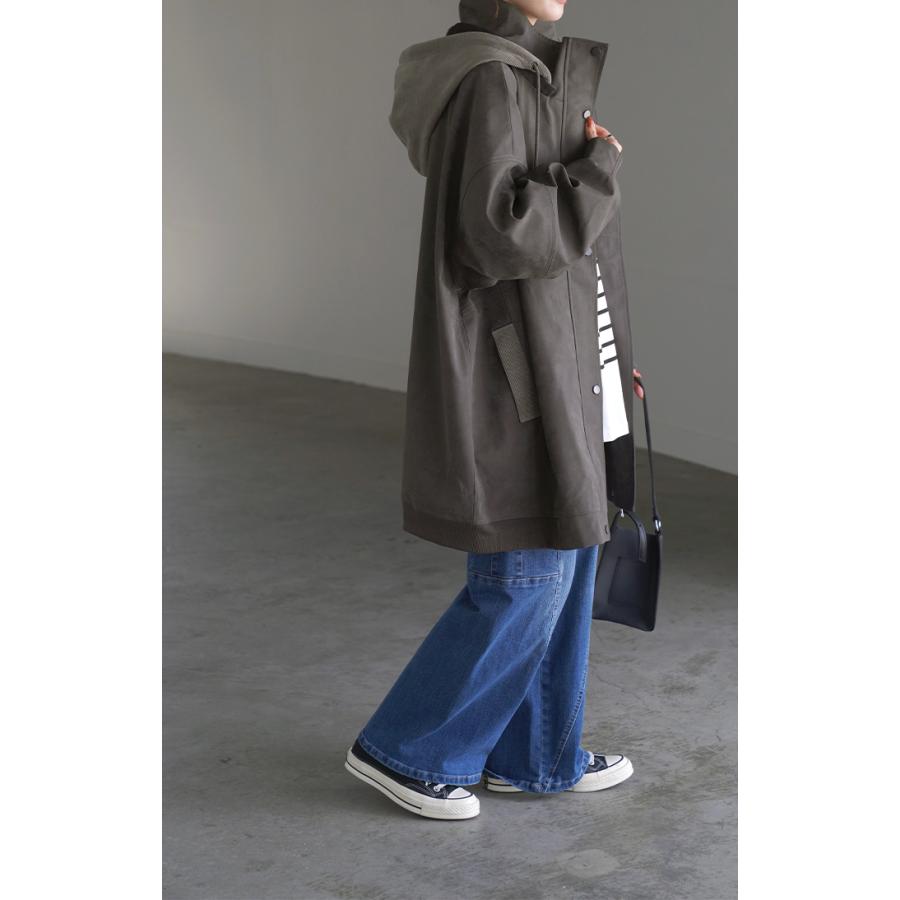 HUG.U ジャケット 2way レザー 風 レディース アウター ダブル