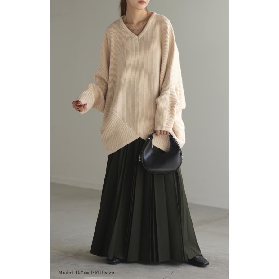 ニット トップス レディース コクーン ドルマン セーター ドルマンスリーブ ドルマンセーター 体型カバー ドルマンニット チュニック 長袖 長い | HUG.U | 15