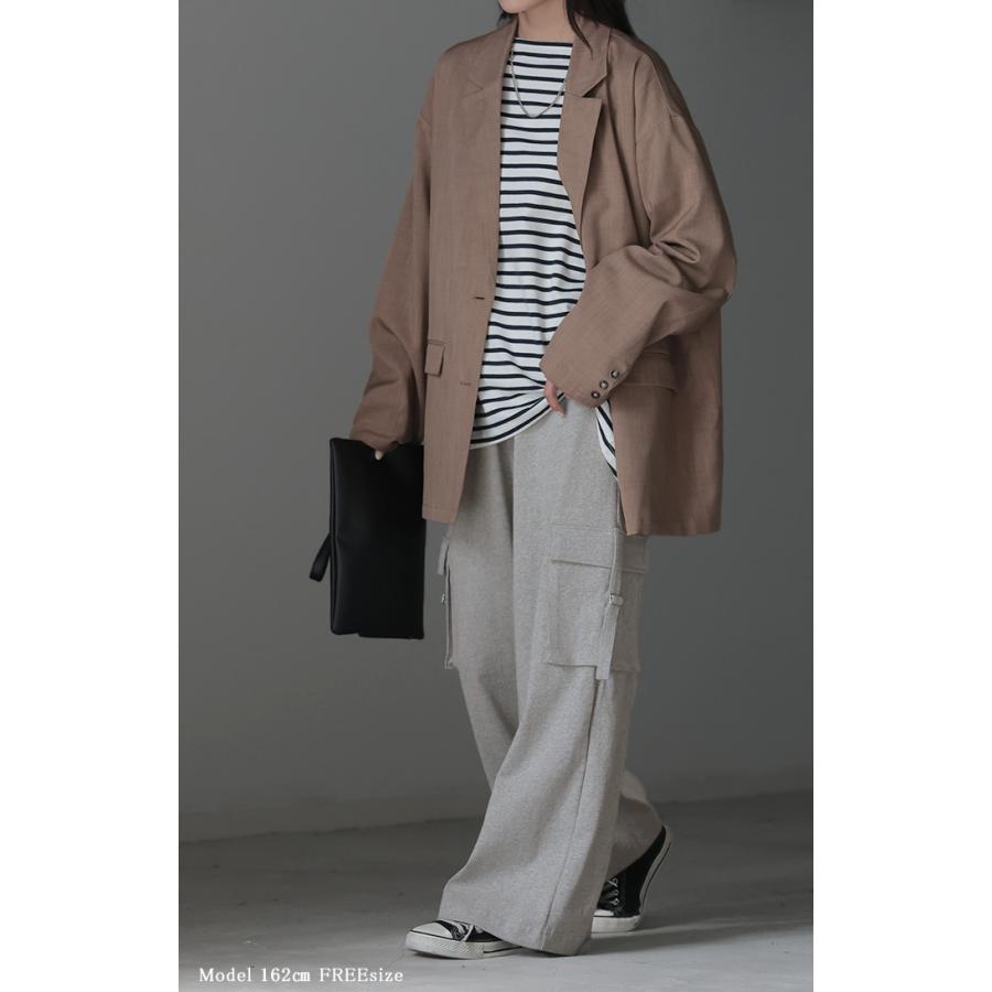 パンツ カーゴ ワイド ロング 綿100％ レディース ボトムス ボトム ハイウエスト ズボン ずぼん ロングパンツ | HUG.U | 09