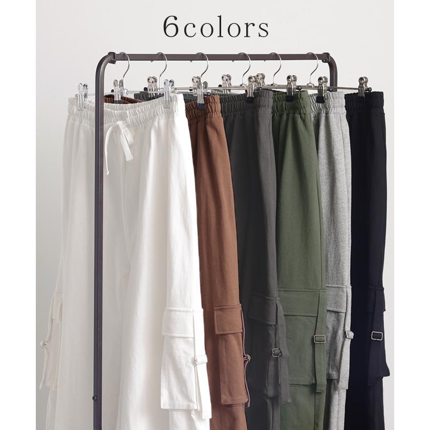 パンツ カーゴ ワイド ロング 綿100％ レディース ボトムス ボトム ハイウエスト ズボン ずぼん ロングパンツ | HUG.U | 13