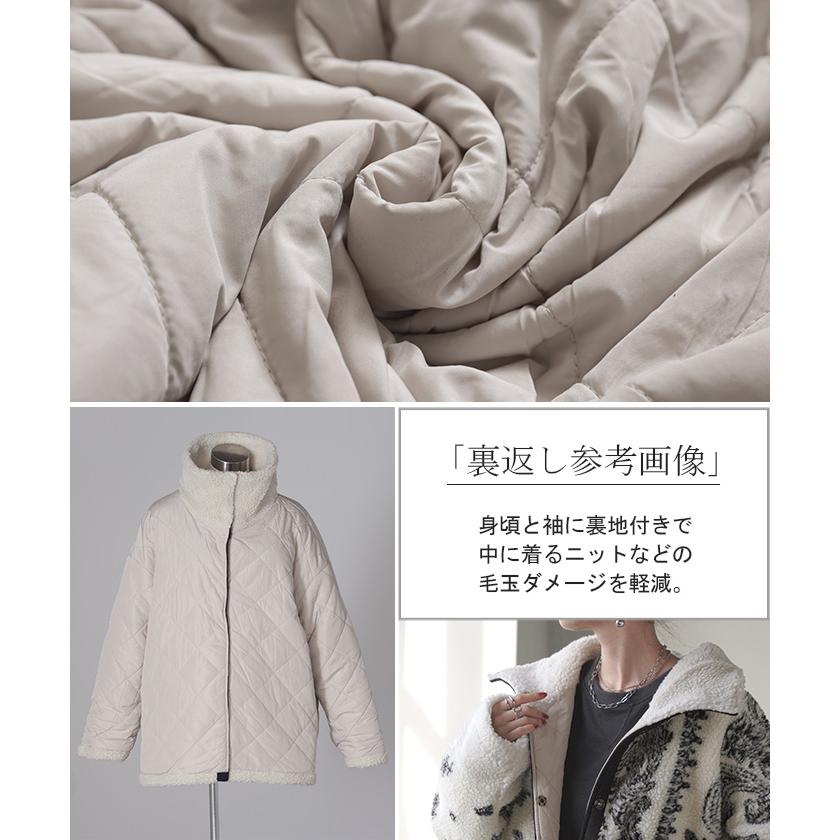 アウター ボアジャケット レディース コート チュニック 柄 ペイズリー ボアアウター ドルマン ロング | HUG.U | 19