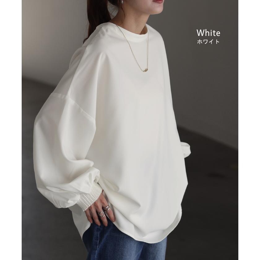 L'Appartement ノーカラーボリュームスリーブブラウス HUG.U シャツ ブラウス ロング レディース トップス アウター