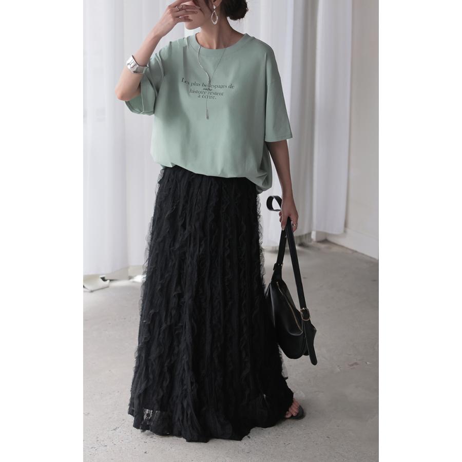 Tシャツ 防汚 撥水 レディース トップス 半袖 カットソー ロング ティーシャツ チュニック ビッグ ストレッチ クルーネック 長い ドルマン ドルマンスリーブ | HUG.U | 14