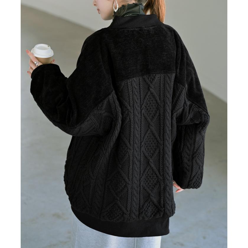 HUG.U（ハグユー） アウター ブルゾン ニット コーデュロイ 中綿