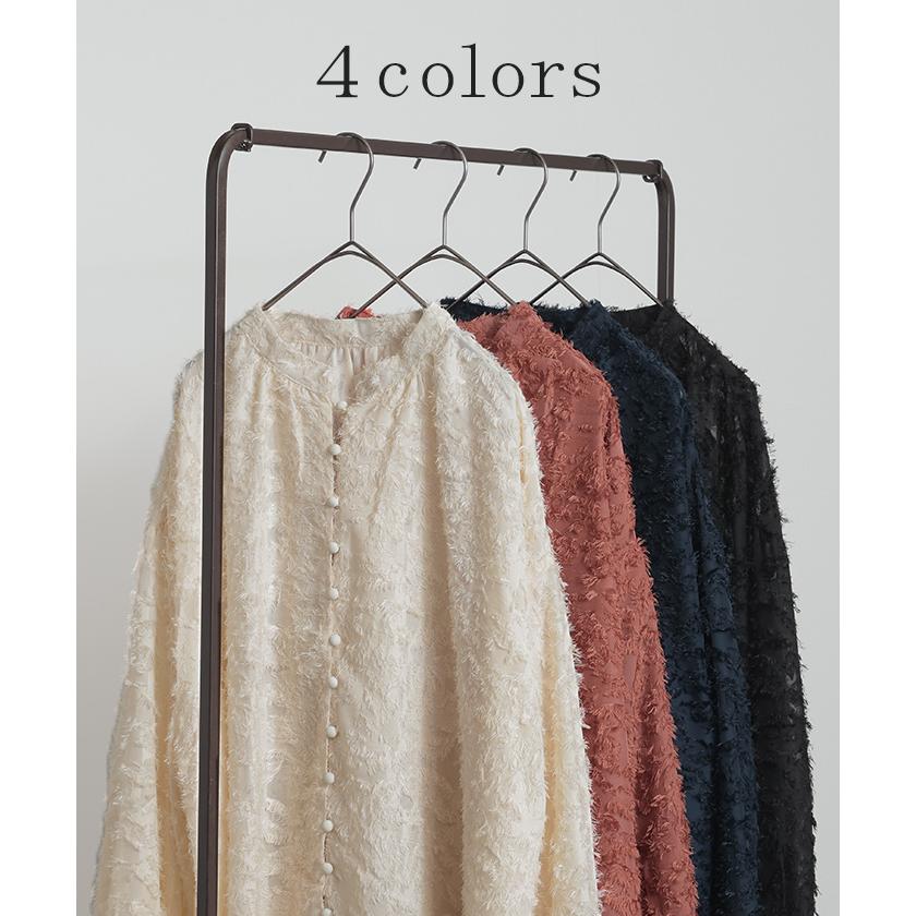 シャツ チュニック ワンピース ジャガード ブラウス ロング シャツワンピース シャツワンピ レディース ロングワンピース ロングワンピ マキシ | HUG.U | 13