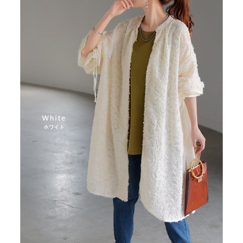 シャツ チュニック ワンピース ジャガード ブラウス ロング シャツワンピース シャツワンピ レディース ロングワンピース ロングワンピ マキシ | HUG.U | 14