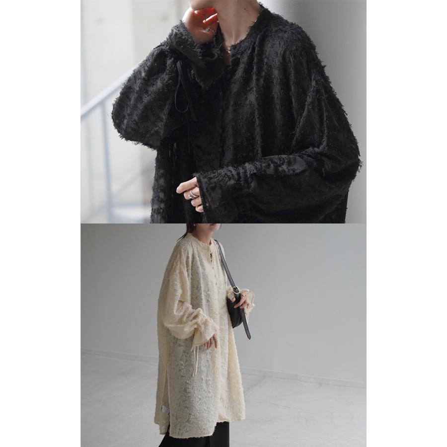 シャツ チュニック ワンピース ジャガード ブラウス ロング シャツワンピース シャツワンピ レディース ロングワンピース ロングワンピ マキシ | HUG.U | 06