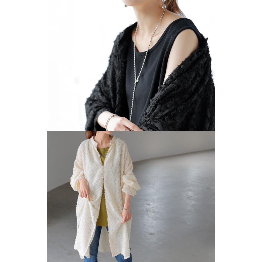 シャツ チュニック ワンピース ジャガード ブラウス ロング シャツワンピース シャツワンピ レディース ロングワンピース ロングワンピ マキシ | HUG.U | 06