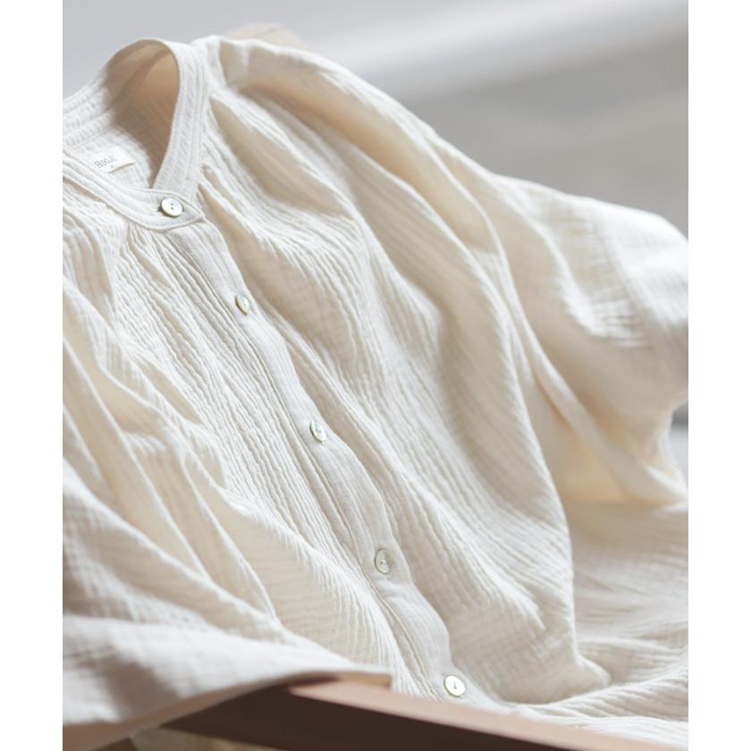 Tシャツ ダブルガーゼ 体型カバー レディース 綿100％ トップス ナチュラル ロング チュニック ブラウス ティーシャツ オーバーサイズ HUG.U | HUG.U | 10