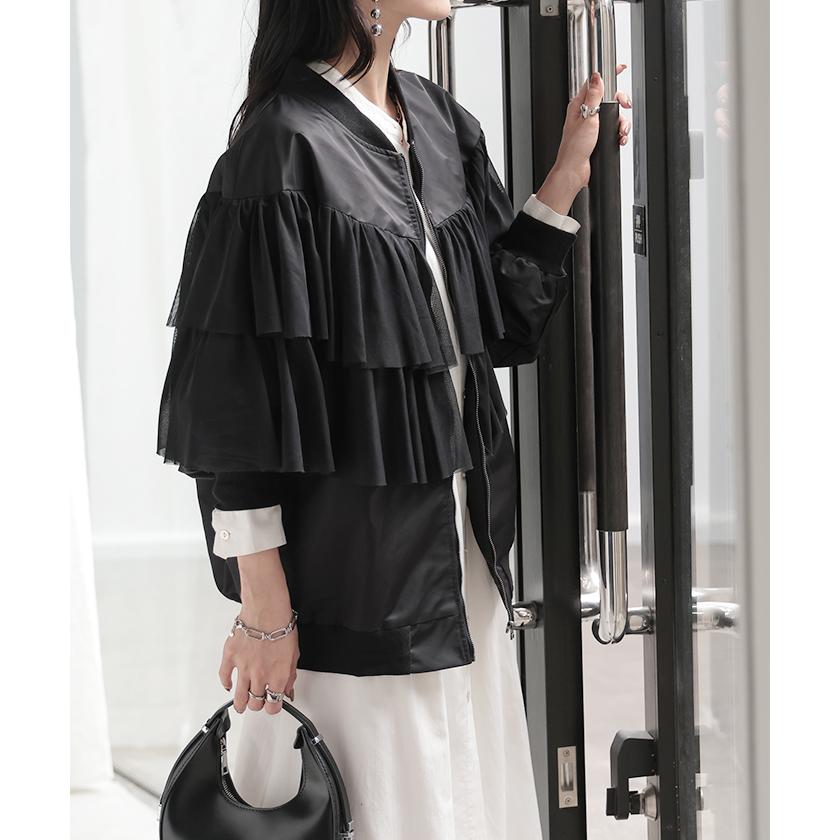 HUG.U（ハグユー） ジャケット MA-1 チュール レディース アウター