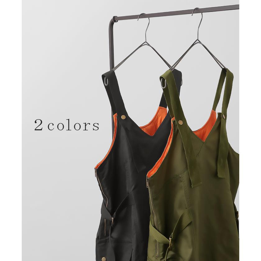 ワンピース MA-1 ジャンパースカート レディース ワンピ ロング ロングワンピース Aライン マキシ マキシワンピース | HUG.U | 12