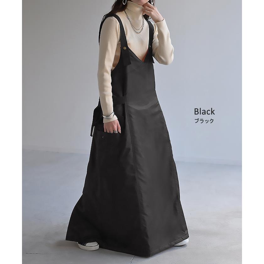 ワンピース MA-1 ジャンパースカート レディース ワンピ ロング ロングワンピース Aライン マキシ マキシワンピース | HUG.U | 14