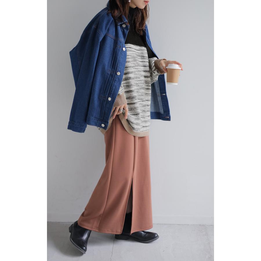 ニット チュニック モヘアニット レディース セーター トップス ドルマン ざっくり ローケージ ローケージニット モヘア タートルネック ハイネック 長袖 | HUG.U | 08