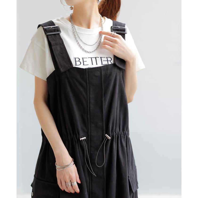 HUG.U（ハグユー） ワンピース 2way 綿100％ サロペット レディース