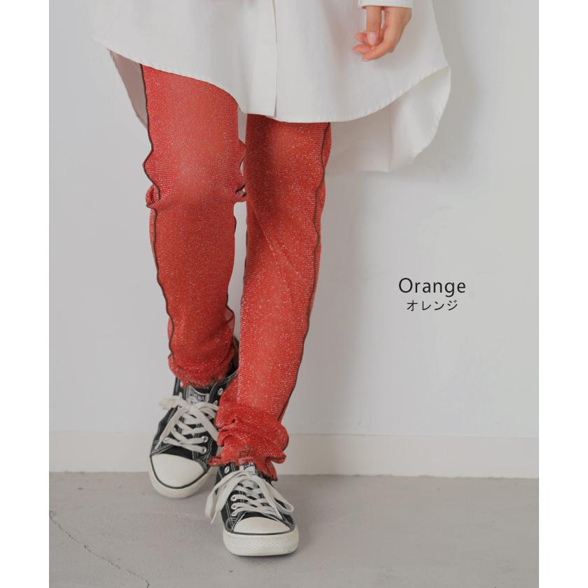 レギンス ラメ シアー スパッツ くしゅくしゅ ルーズ 下着 レギパン タイツ ロング インナー パンツ 大きいサイズ カットソーパンツ ボトムス レディース | HUG.U | 15