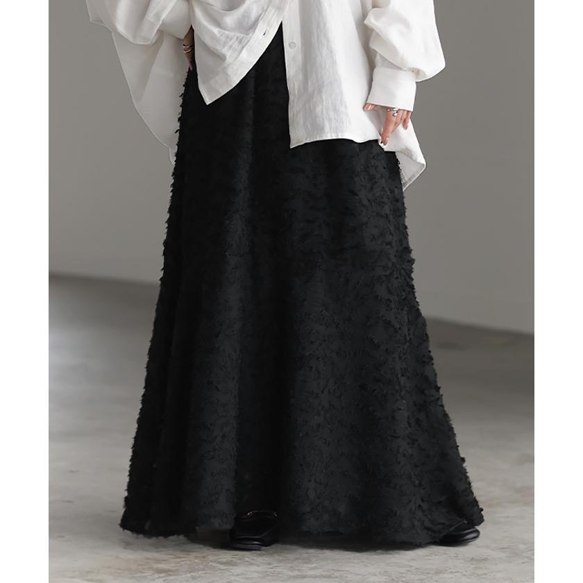 スカート 別売り セットアップ可 シフォン フリンジ レディース ボトムス ロング ロングスカート マキシ | HUG.U | 05